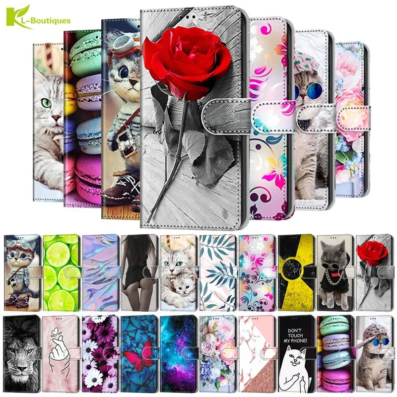 

Leather Case on For Huawei Mate 40 Pro Case Etui sFor Huawei Mate40 Pro NOH-NX9 NOH-AN00 Flip Wallet Cover Cute Cartoon Cases