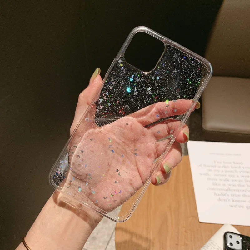 Роскошный блестящий чехол со звездами для телефона iPhone 6 6s 7 8 Plus XS MAX ультратонкий