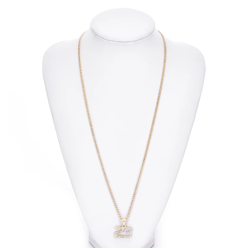 Новое поступление хрустальные хип-хоп баскетбольные легенды номер 23 ожерелья и