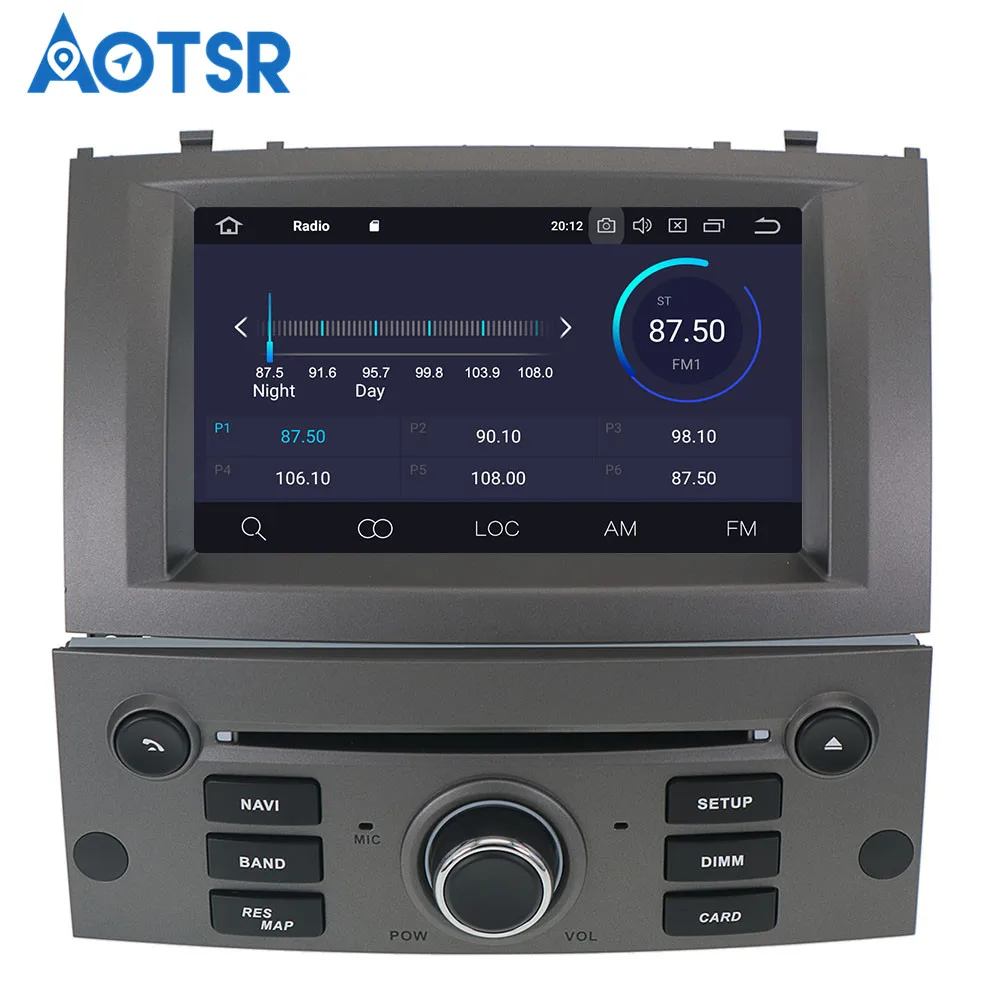 Android 9,0 автомобильный dvd-плеер gps навигация для peugeot 407 2004-2010 головное устройство мультимедийный плеер радио магнитола авто стерео