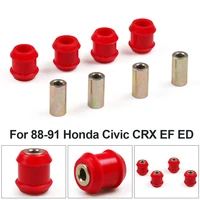 polyurethane front upper control arm bushings kit red for 88 91 honda civic crx ef high performance bushing kit tt102167