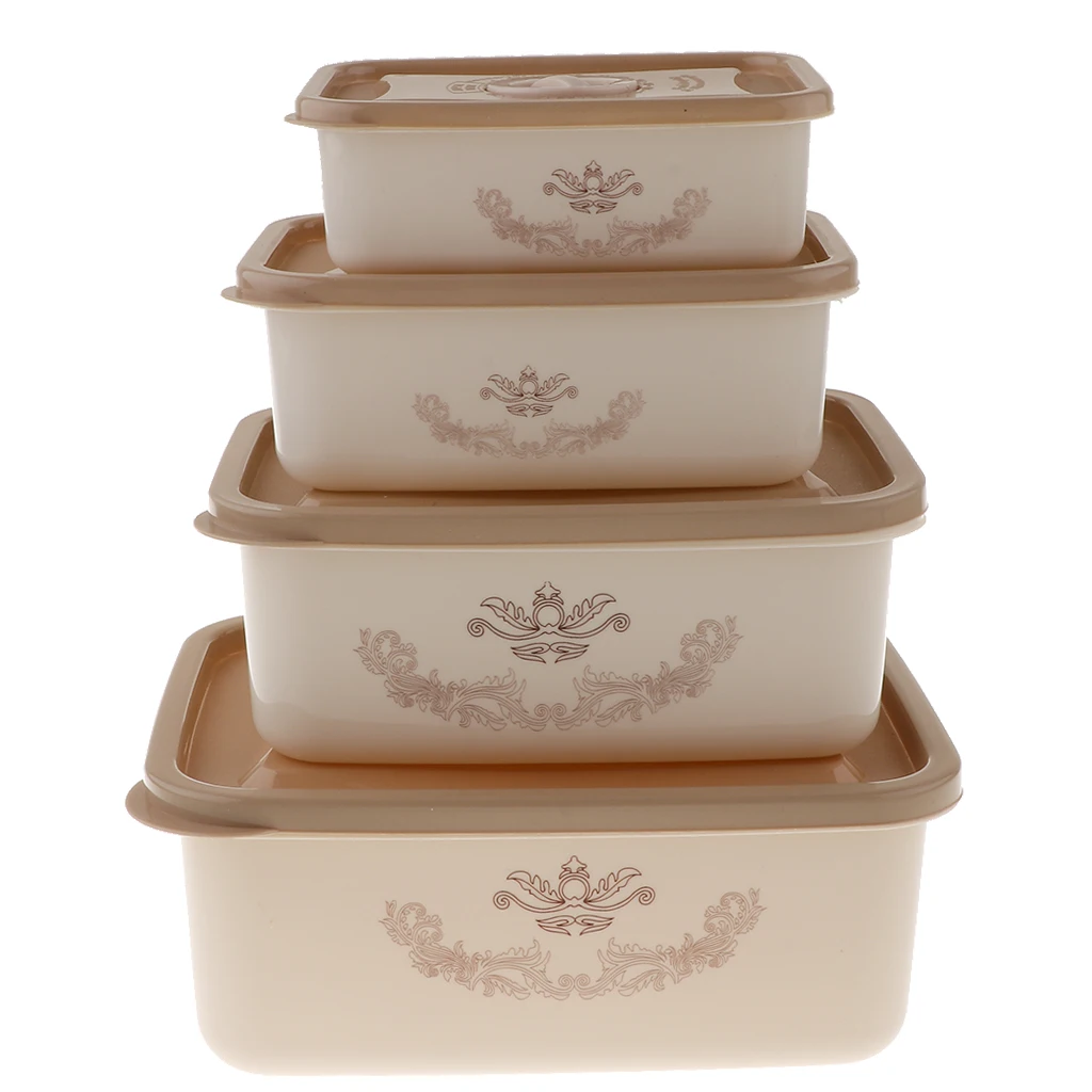 

Food Storage Boxes Containers Set in Graduated Size- Stackable ,Microwave and Freezer Safe