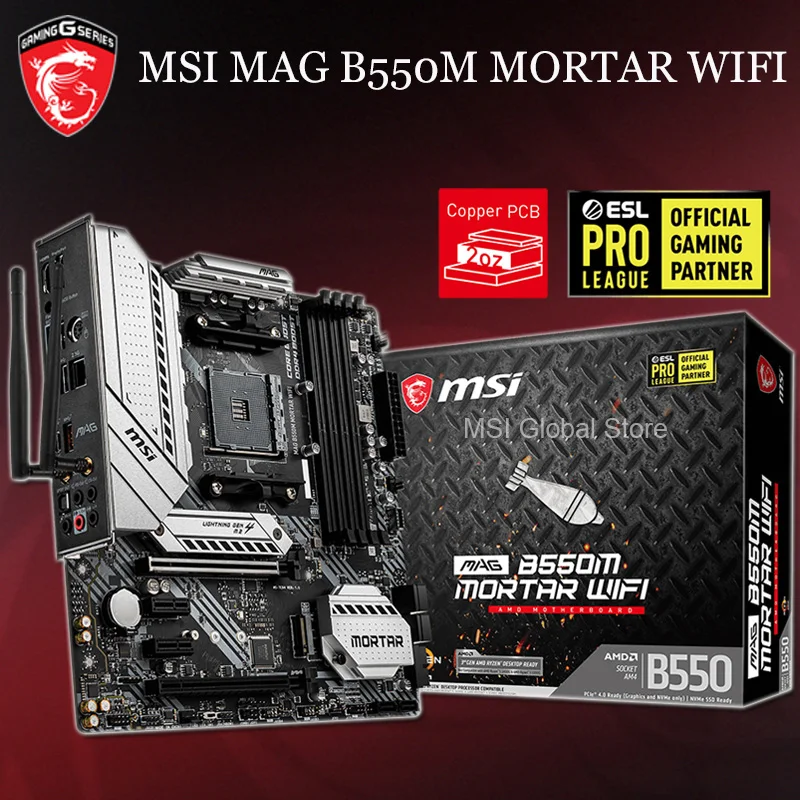 Preise Buchse AM4 MSI MAG B550M MÖRTEL WIFI Motherboard 128GB DDR4 PCI-E 4,0 PCI-E 3,0 M.2 SATA III HDMI Overlocking B550 Placa-Mãe Neue