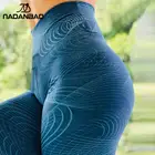 Женские Тренировочные леггинсы NADANBAO с 3D принтом, синие облегающие модные сексуальные брюки с высокой талией, женские облегающие спортивные Леггинсы для фитнеса и бега