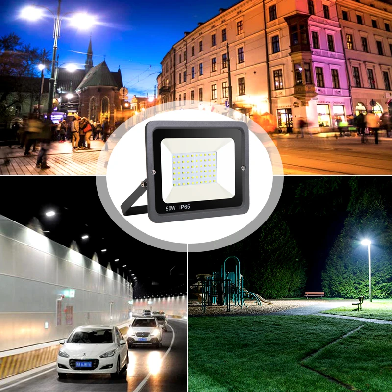 

LED FloodLigh 10W 30W 50W 100W 150W 200W 300W 220V Square Led Floodlight Waterproof IP65 Outdoor Lamps Professional Lighting