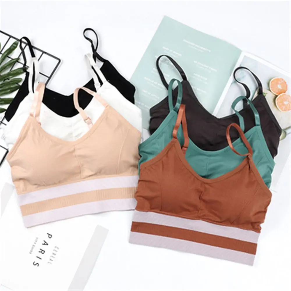 

Fashion Wrapping Chest Adjustable Seamless Sexy Suspender Fitness Lingerie Women Bras Sports Top