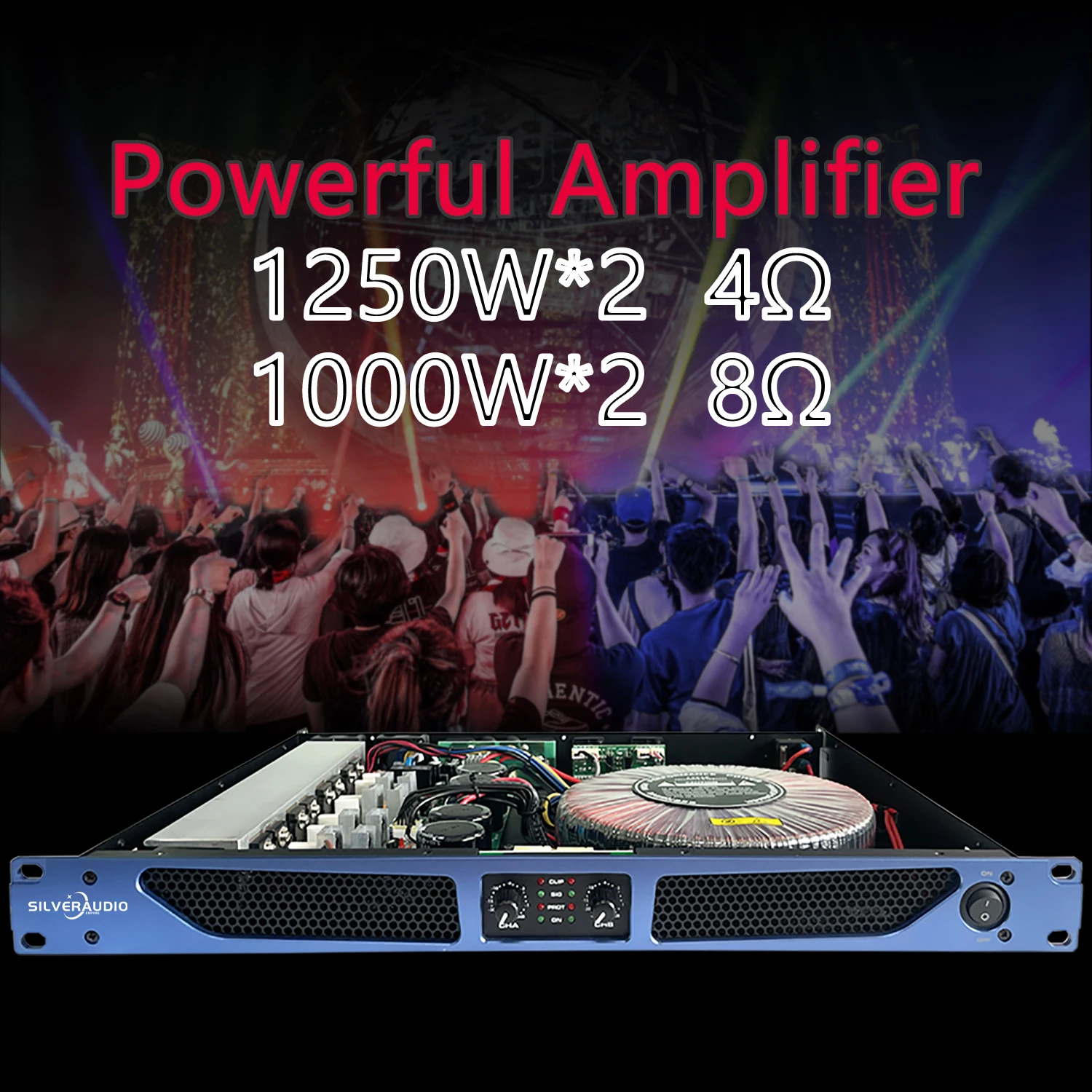 GAP-D2500 Профессиональный усилитель мощности DJ 1250 Вт 2-канальный высокой