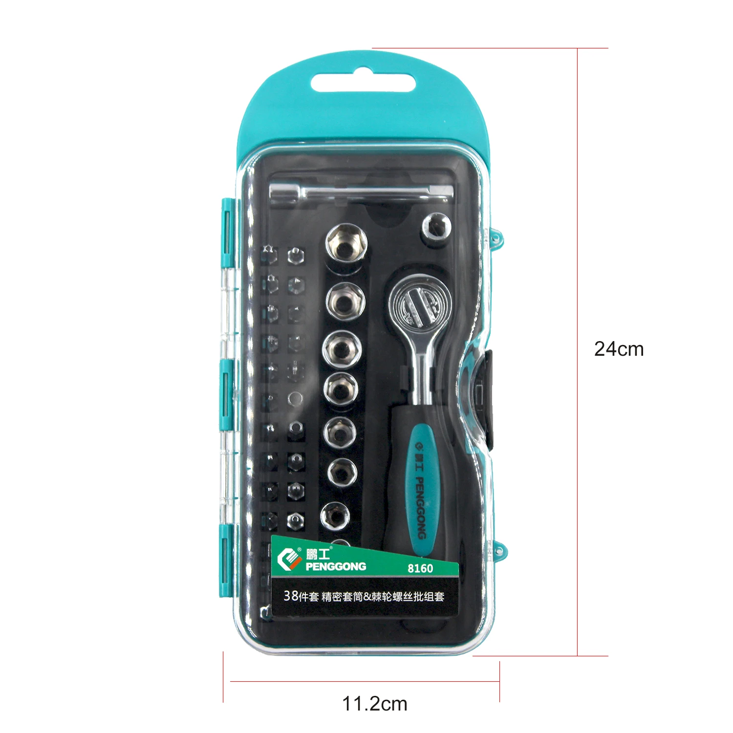 

38PCS Ratchet Wrench Spanner Screwdriver Kit Metric 1/4" Drive Quick Release Spanner Socket Drive Hand Tool Wrench Repair Tools