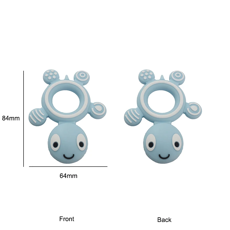 Chenkai 10 шт. Детские Силиконовые Прорезыватели для зубов в виде черепахи без