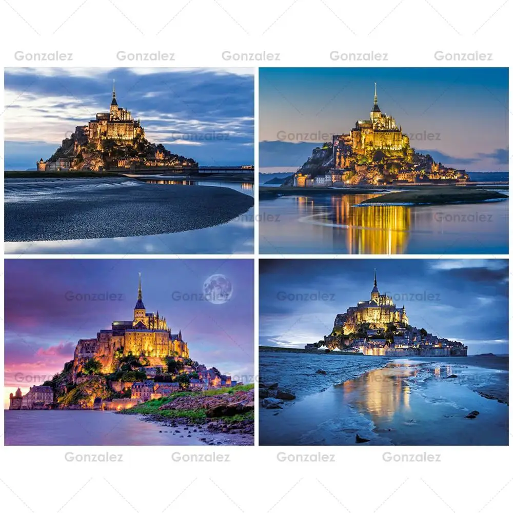 

5D Diy Diamond Embroidery Scenic Castle Night Seaside Full Display Drill Mosaic Painting Decoration Home Wall Art Handmade Gifts