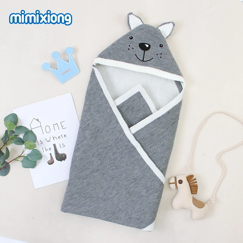 

Ins Fox Blanket Stereo Ear Blanket Children's Knitt Blanket Baby Muslin Photo Body Months Babies Kids Infant Blankets Birth