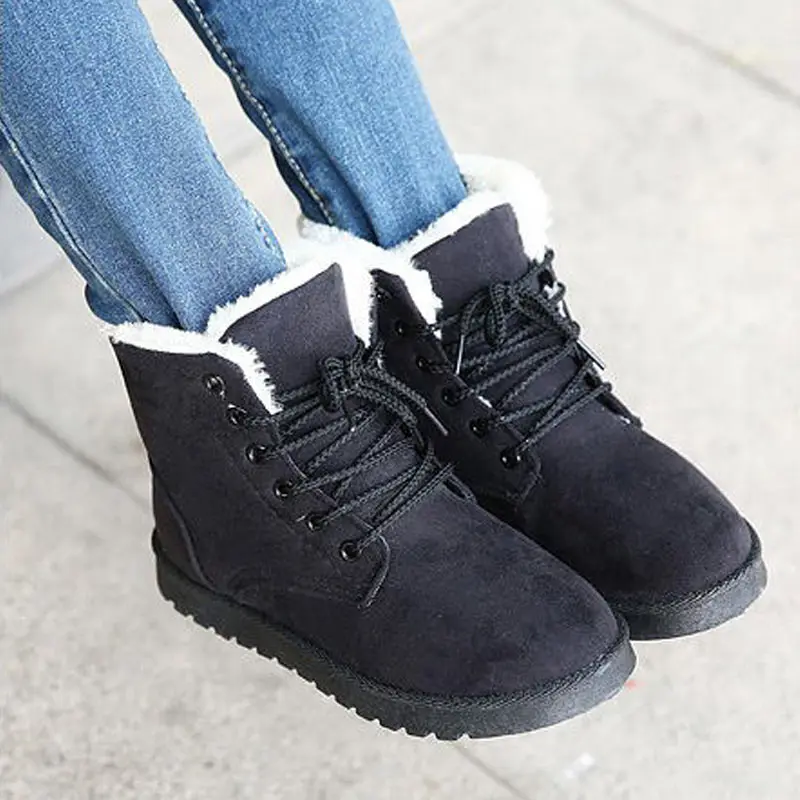 Женские зимние ботинки на шнуровке Зимние теплые кроссовки Меховые ботиночки с
