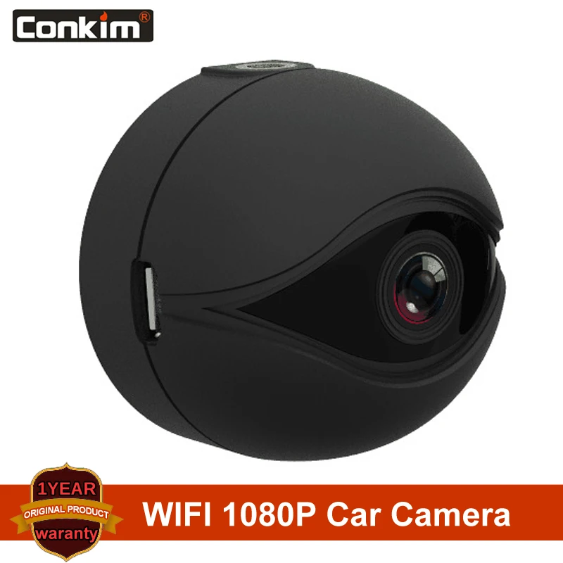 Conkim WiFi Mini Скрытая камера в автомобиль Автомобильный видеорегистратор с углом