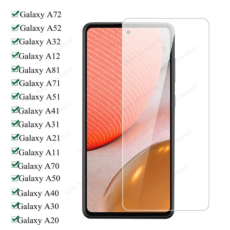 

Закаленное стекло для Samsung Galaxy A52 A72 A32 A12 A51 A71, Защитное стекло для Samsung A50, A30, A20, A70, A11, A81, A31, a 52, 72, стекло