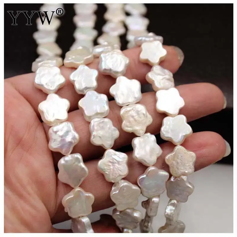 

White 11mm Natural Freshwater Pearl Loose Beads Star Diy for DIY Bracelet Necklace Jewelry Making Accessory 35pcs/Strand
