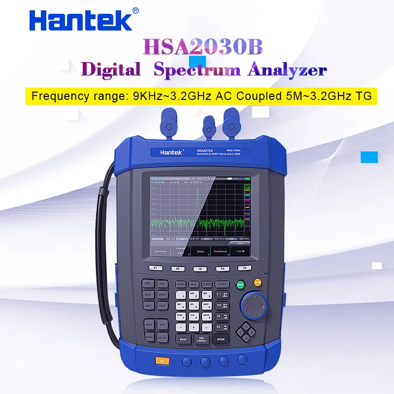 Hantek HSA2030B Цифровой спектроанализатор Оптимальная чувствительность -161дБ 9КГц~3ГГц Совмещенный переменный ток 5М~3ГГц ТГ-частотный спектрограф включен.