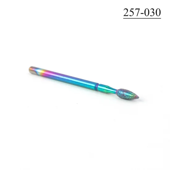 257-030 STZ, 1 шт., фрезы для маникюра, алмазные сверла для ногтей, фрезы с шариковым пламенем, роторная шлифовальная машина для удаления кутикулы, инструменты для ногтей#1514-3 - Цвет: 257-030