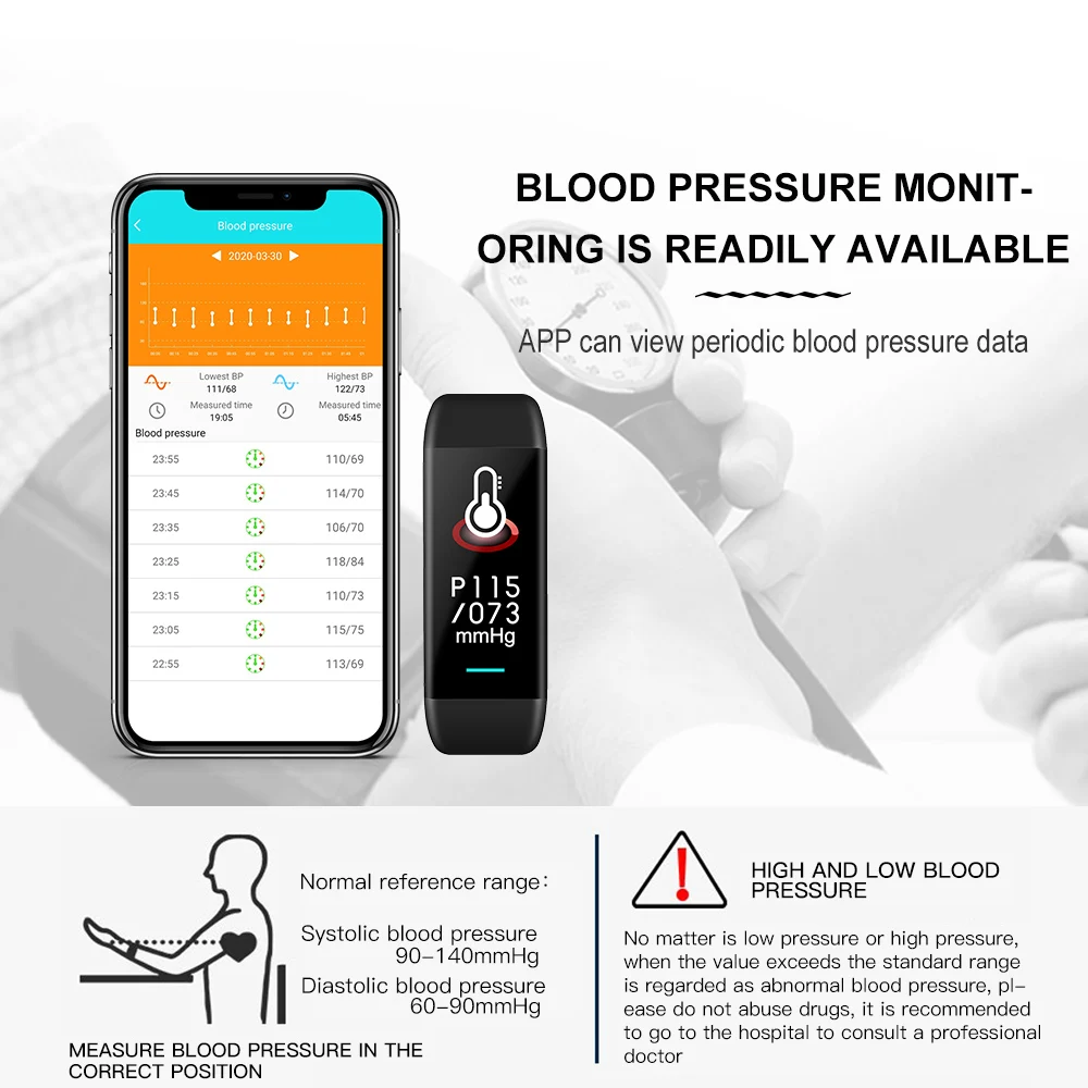 Смарт-браслет медицинский унисекс SpO2 монитор HRV фитнес-трекер оригинальный