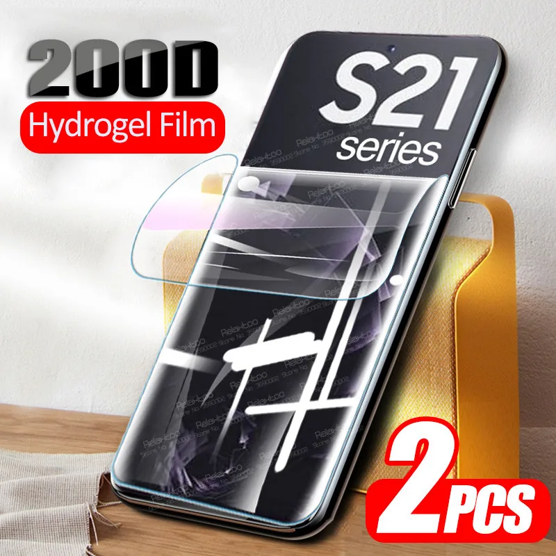 

2pcs Full Curved Hydrogel Soft Film For Samsung Galaxy S21 Ultra S 21 Plus S21Ultra S21Plus Screen Protector Not Tempered Glass