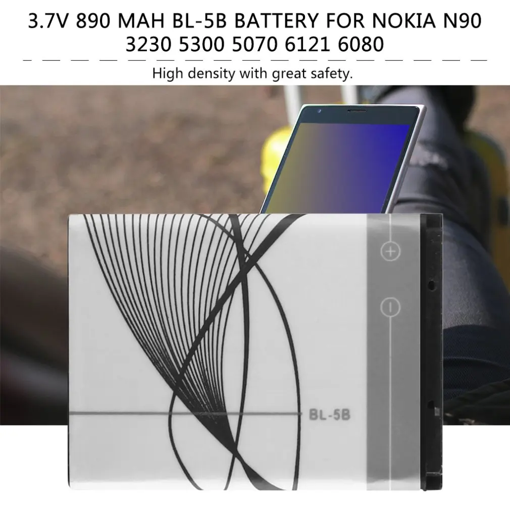 Специальная 3,7 V 890 mAh BL-5B BL5B аккумуляторная батарея для Nokia N90 3230 5300 5070 6121 6080 Li-on Батареи