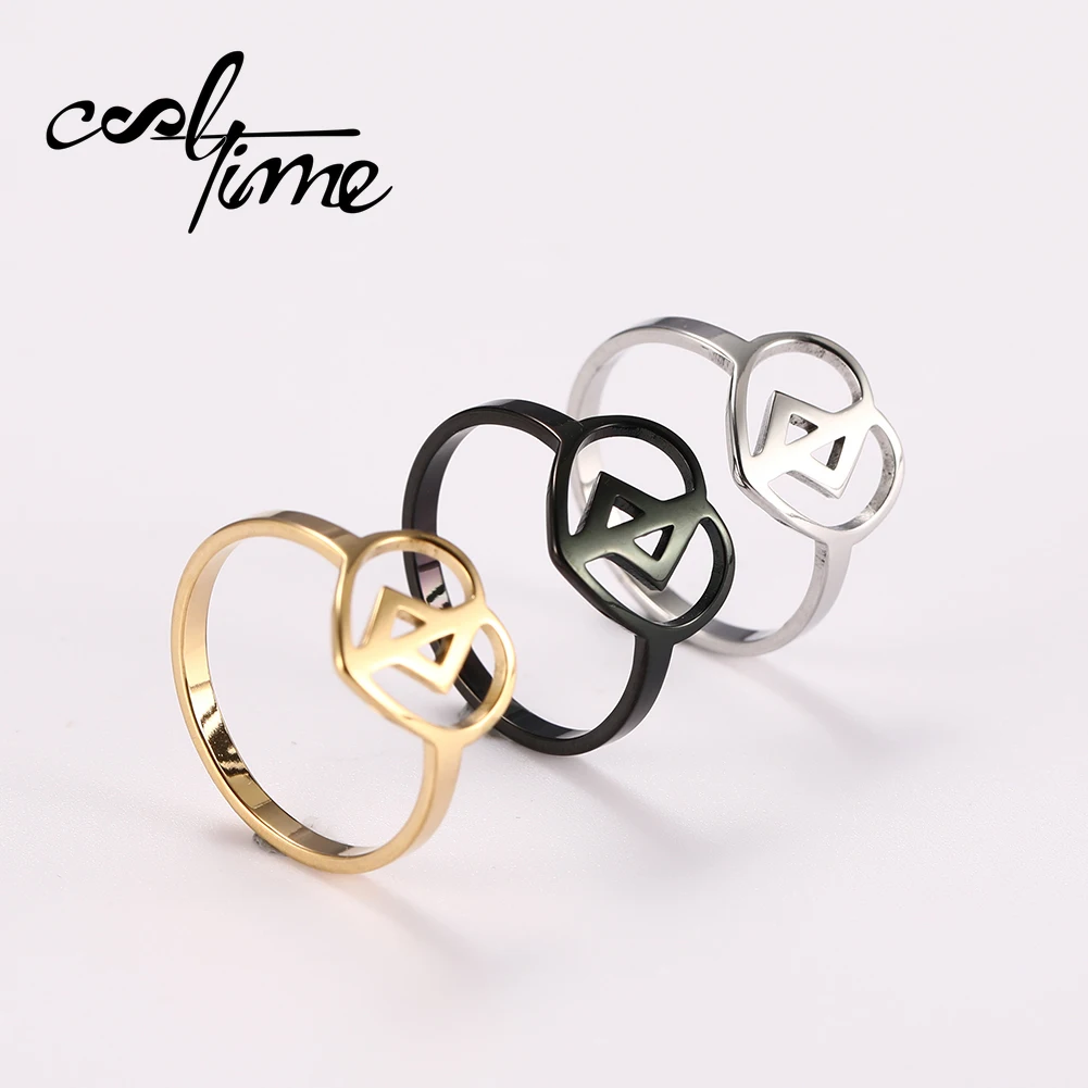 COOLTIME кольцо из нержавеющей стали с надписью простое мужское и женское амулет