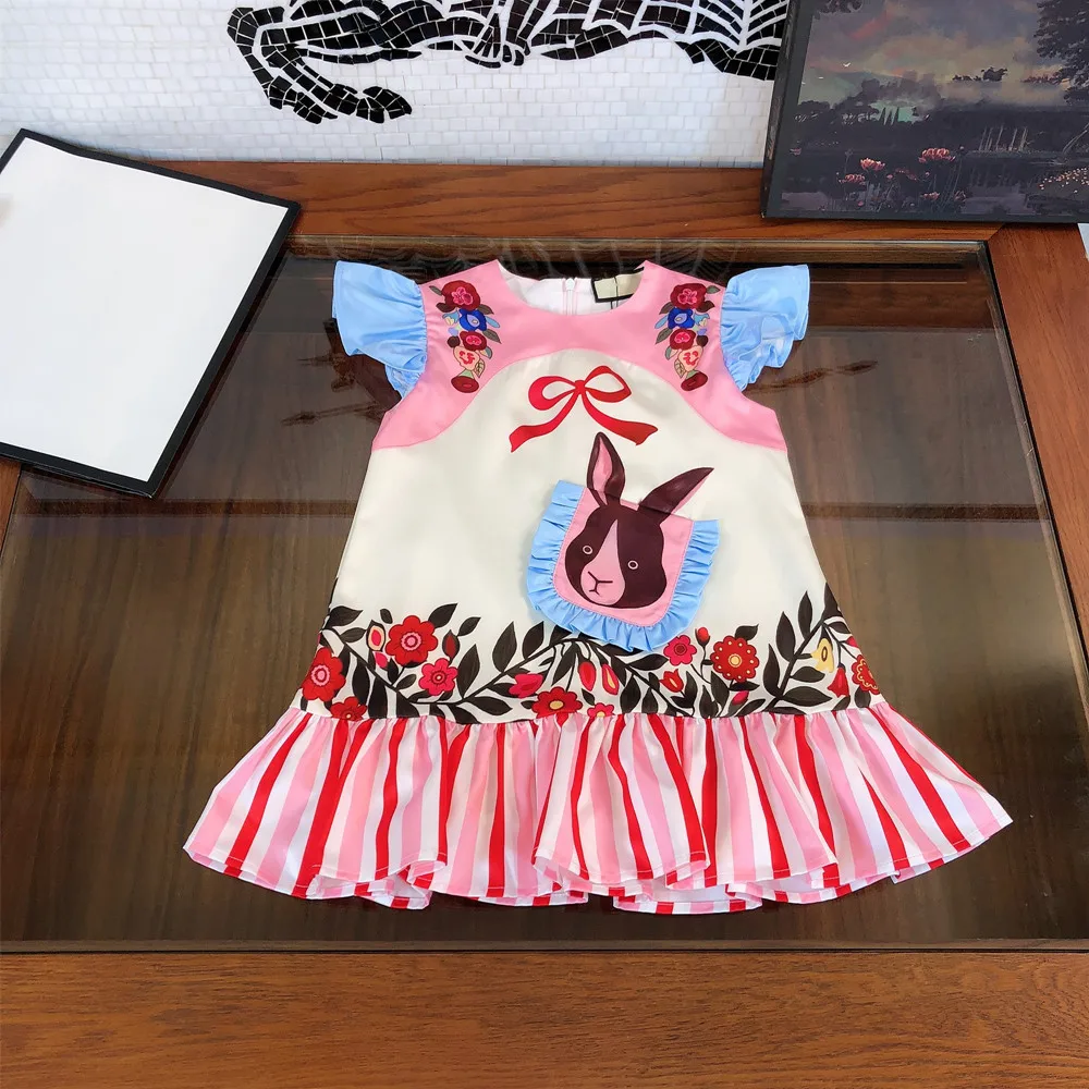 

High-end children's clothing 2021 summer new garden tea break baby dress cute girl princess dress new western style