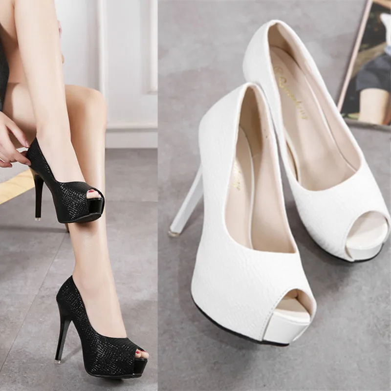 

Женские туфли-лодочки осенние женские офисные туфли с открытым носком на высоком каблуке элегантные дамские туфли размера плюс 34-39 туфли на...