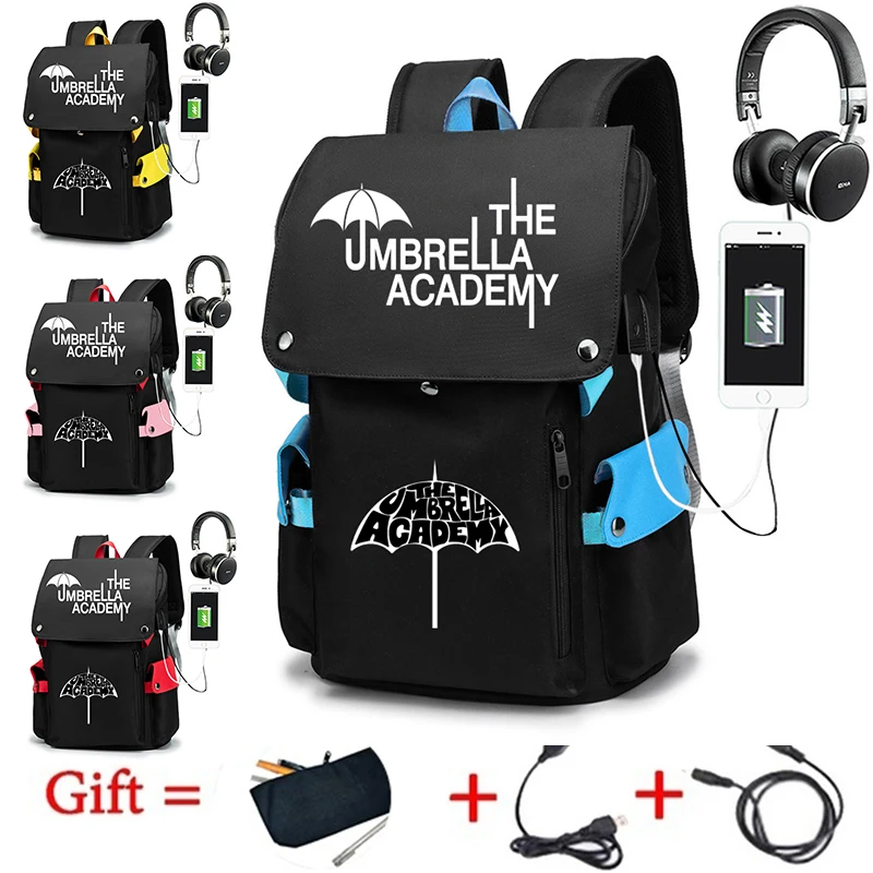 Только после того как Зонт Академии рюкзак для подростков USB зарядка Ёмкость