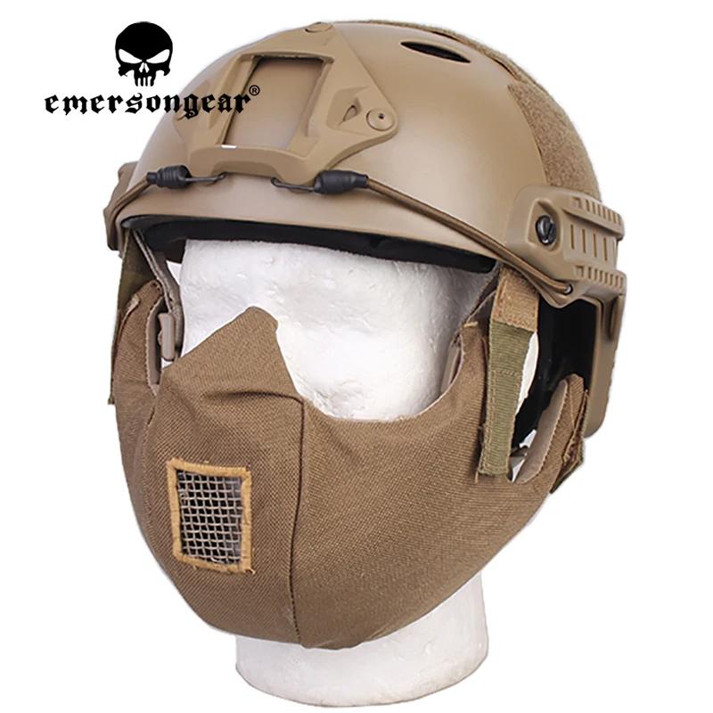 

Emersongear Tactical Half Face Protective Mask Camo Masks Headwear Face Protective Gear Airsoft Hunting Outdoor Hiking Cycling