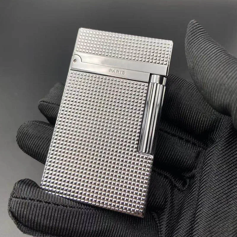 

100% Новая Винтажная газовая зажигалка Dupont с ярким звуком и защитой от ветра для сигарет