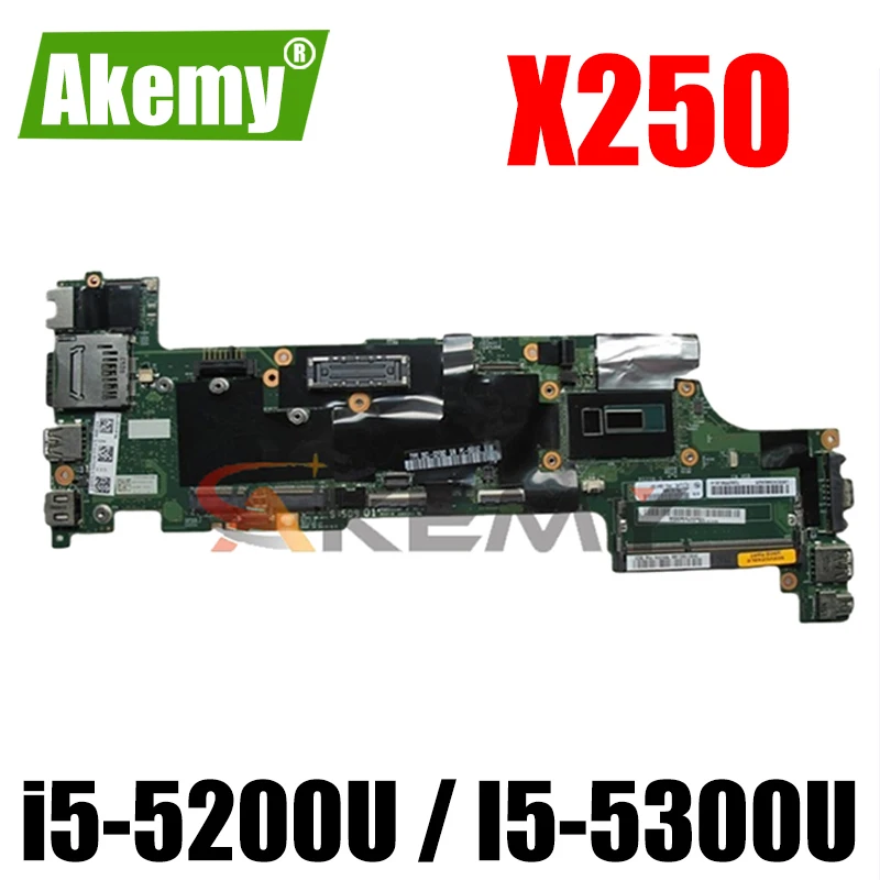 

For Lenovo Thinkpad X250 Laptop Motherboard NM-A091 W/ i5-5200U / I5-5300U FRU 00HT369 00HT373 00HT374 00HT385 100% Fully Tested