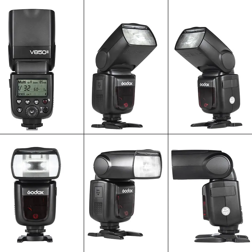 GODOX V850II 2000 мАч литий-ионный аккумулятор 2 4G 1/8000s HSS Speedlite Flash Light GN60 для DSLR Canon Nikon Pentax