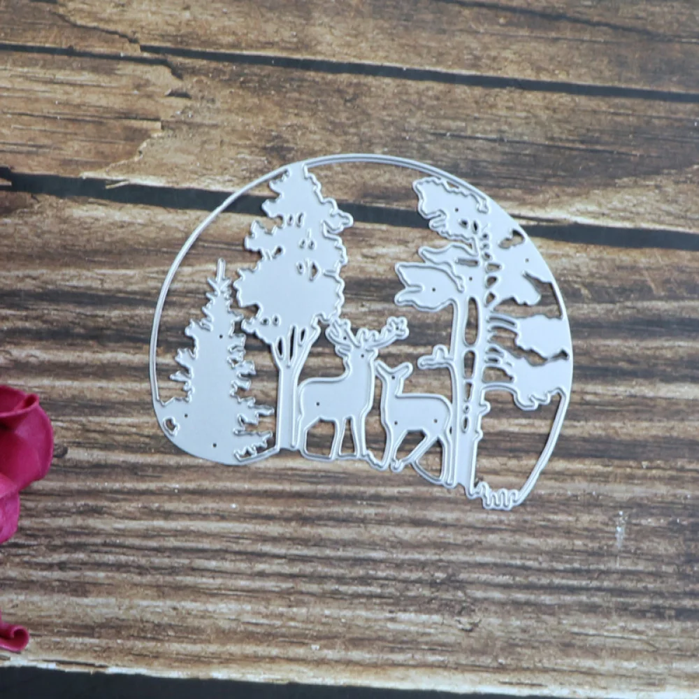 

Металлические Вырубные штампы в виде оленя, полукруглые Вырубные штампы для скрапбукинга, бумаги, рукоделия, ножа, форма, лезвие, перфоратор...