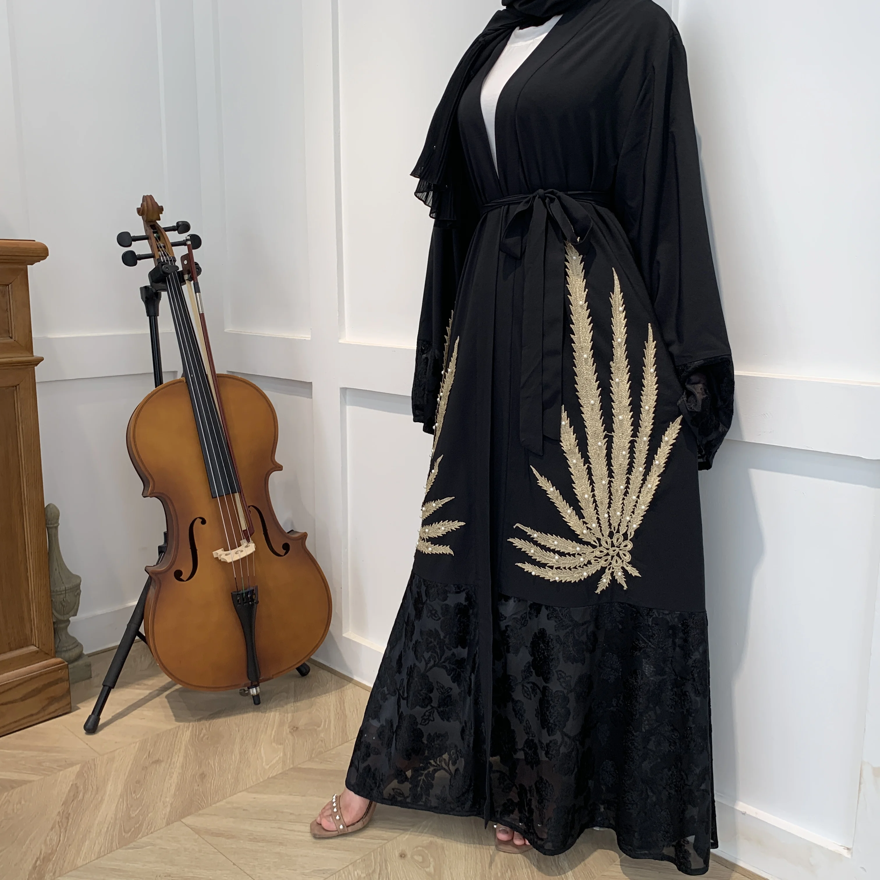 Последняя мусульманская Модная элегантная абайя Дубай Размеры Ближний Восток