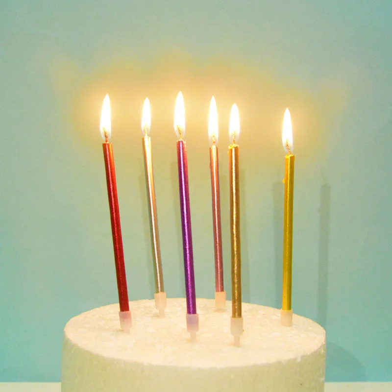 

Birthday candles Long pencil candle Birthday decor party supplies Wedding deco cake topper Christmas decoration party supplies