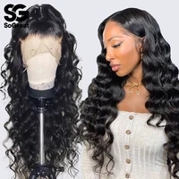 loose body wave lace front human hair wigs wavy human hair wig for black women brazilian pre plucked with baby hair 13x4 remy