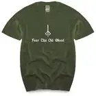 Дизайнерская хлопковая футболка для мужчин, мужская футболка с принтом крови, Мужская футболка с принтом страха, старой крови, Темные Души 3, модная брендовая футболка, мужские топы, футболка