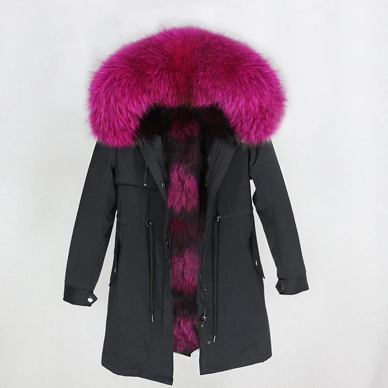 OFTBUY парка повседневное пальто из натурального меха зимняя куртка для женщин натуральный Лисий меховой капюшон, воротник лиса верхняя одежда на подкладке теплая уличная Новинка