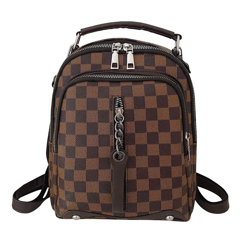 

Сумки для женщин, роскошная брендовая сумка из искусственной кожи в клетку, модная женская сумка на плечо Kawaii, женский рюкзак, женский рюкза...