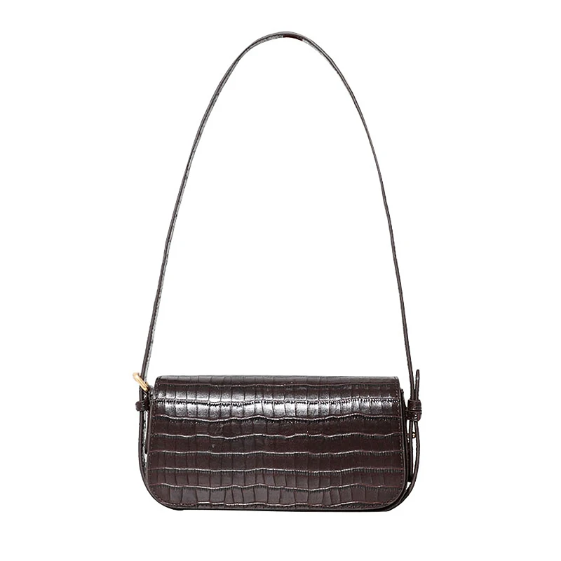 

Genuine Leather Underarm Bag Women Fashion Handbag Crocodile Pattern Leather Shoulder Bag Female Messenger Bag