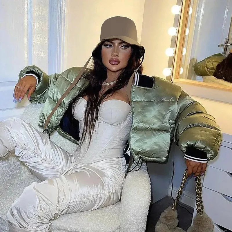 

Женский короткий кардиган на молнии, повседневная куртка с отложным воротником и длинным рукавом, парка на осень и зиму