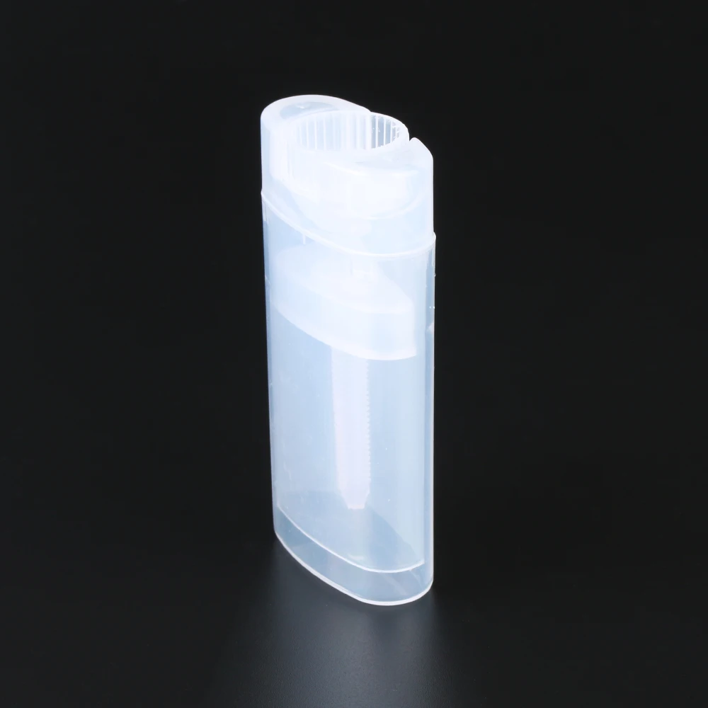 1 шт. прозрачный белый овальный пластиковый бальзам для губ трубки