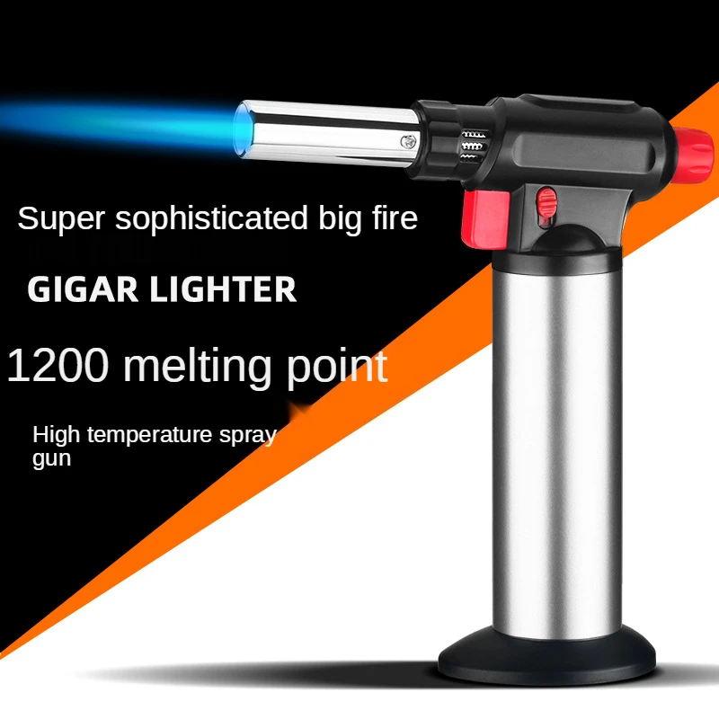 

Handheld Desktop Direct Spray Gun Lighter Personality Creative Wormwood Outdoor Barbecue Cigar Windproof Spray Gun Welding Torch