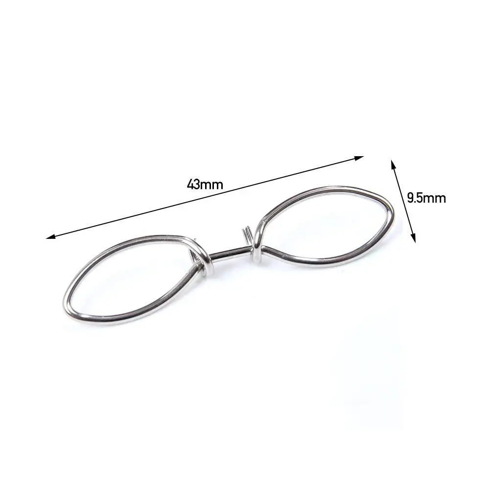 

10pcs/bag Connector Pin Hooked Snap Steel Fishing Barrel Snap Safety Connector Accessories Lure Hook Swivel Snaps A0L4