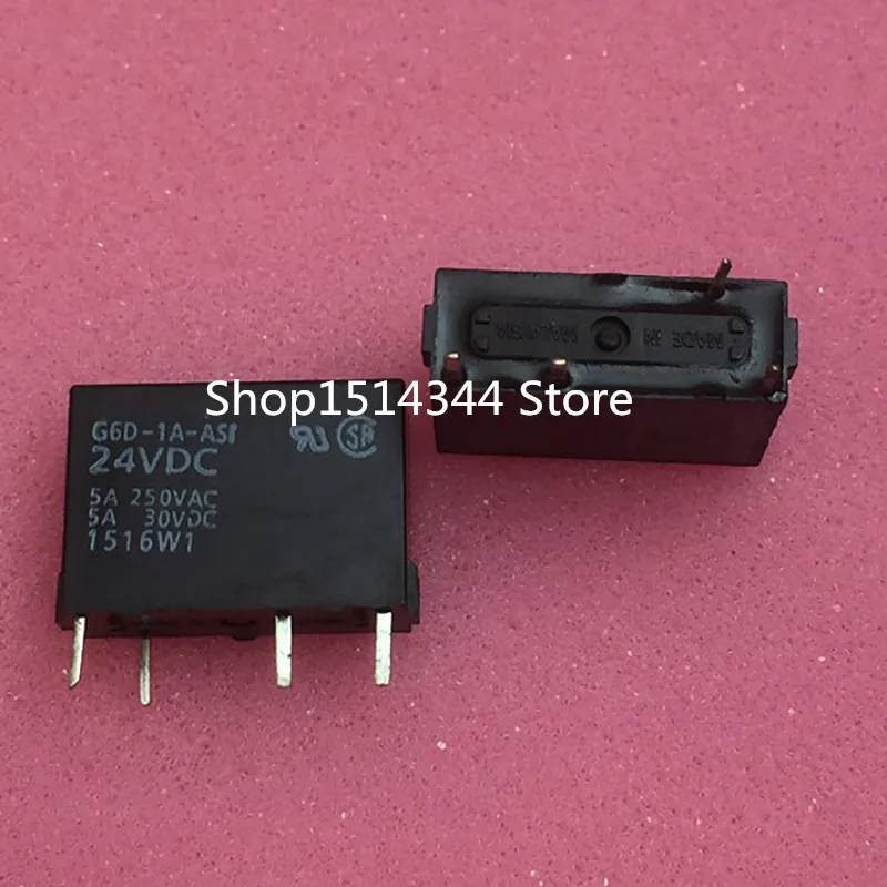 

New 20pcs/lot G6D-1A G6D-1A-ASI 24VDC G6D-1A-ASI G6D-1A-24VDC 24V 5A 4PIN