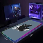 Игровые аксессуары RGB, коврик для мыши со светодиодный светильник кой, коврик для компьютерной мыши XL, геймерский Настольный коврик, нескользящий коврик для клавиатуры ПК, ноутбука Rainbow Six осады