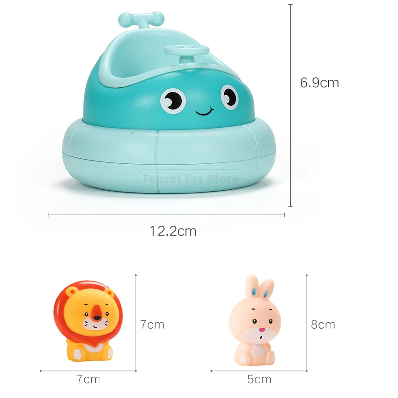

Baby Bath Toys Spray Water Shower Swim Pool Bathing Toys For Kids Spinning Boat With Toy Lions Bathtub Toys For Toddlers Kids