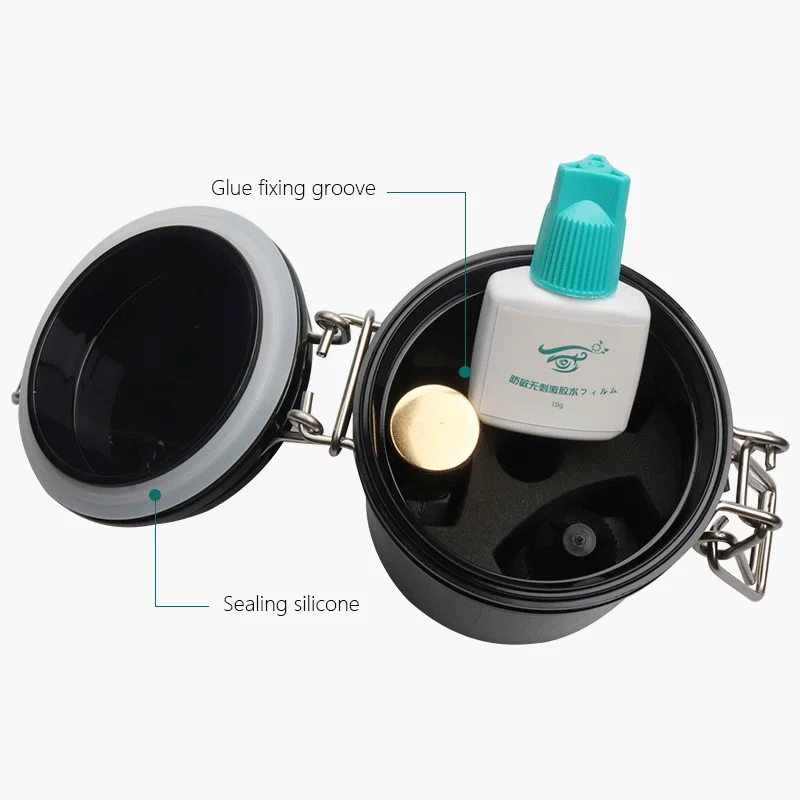 Контейнер для хранения клея ресниц контейнер подставка с активированным углем