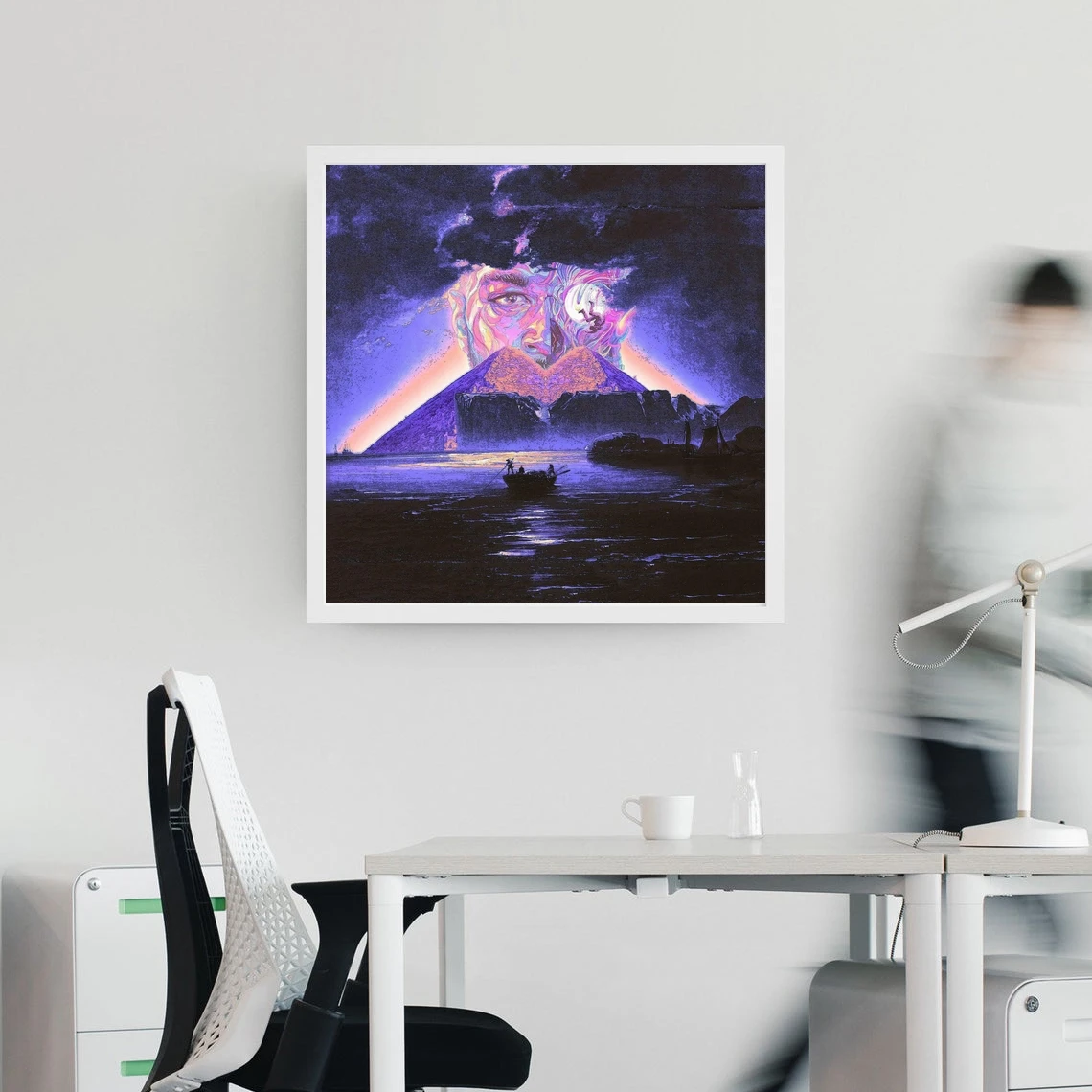 Kid Cudi - Man On the Moon III The Chosen Music Album Poster Star Singer Canvas Print Art Настенная живопись Украшение