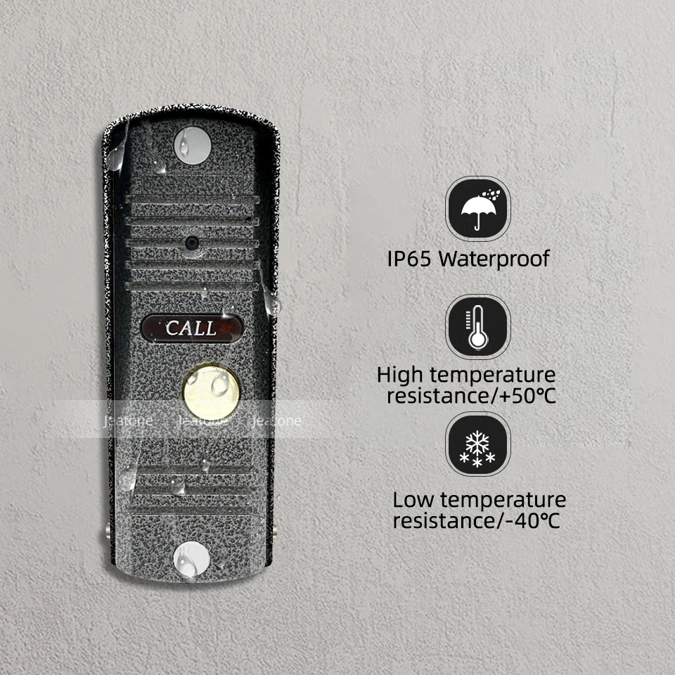 Jeatone 720P 7 ''WiFi смарт IP видео домофон система с водонепроницаемым AHD дверной